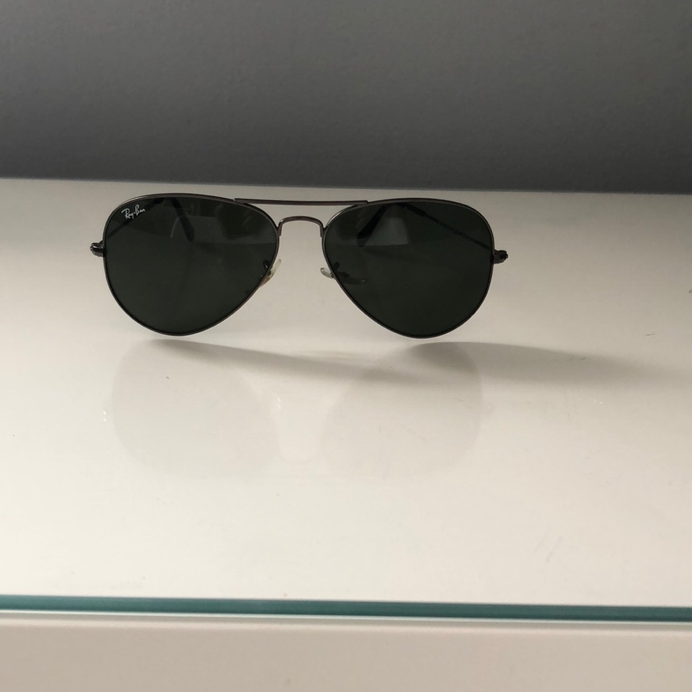 Grey Ray Ban Aviator Large Sunglasses